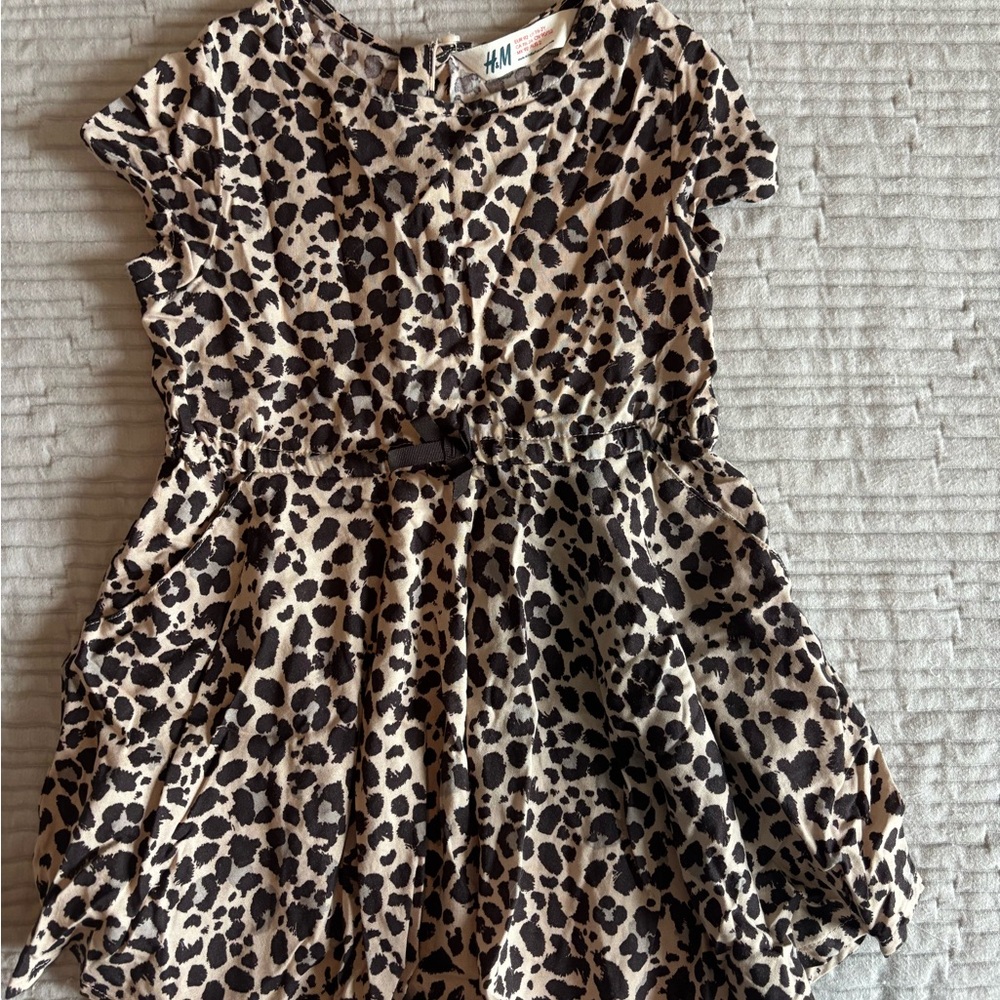 H&M Kids Leopard Print Dress - Brown and Black